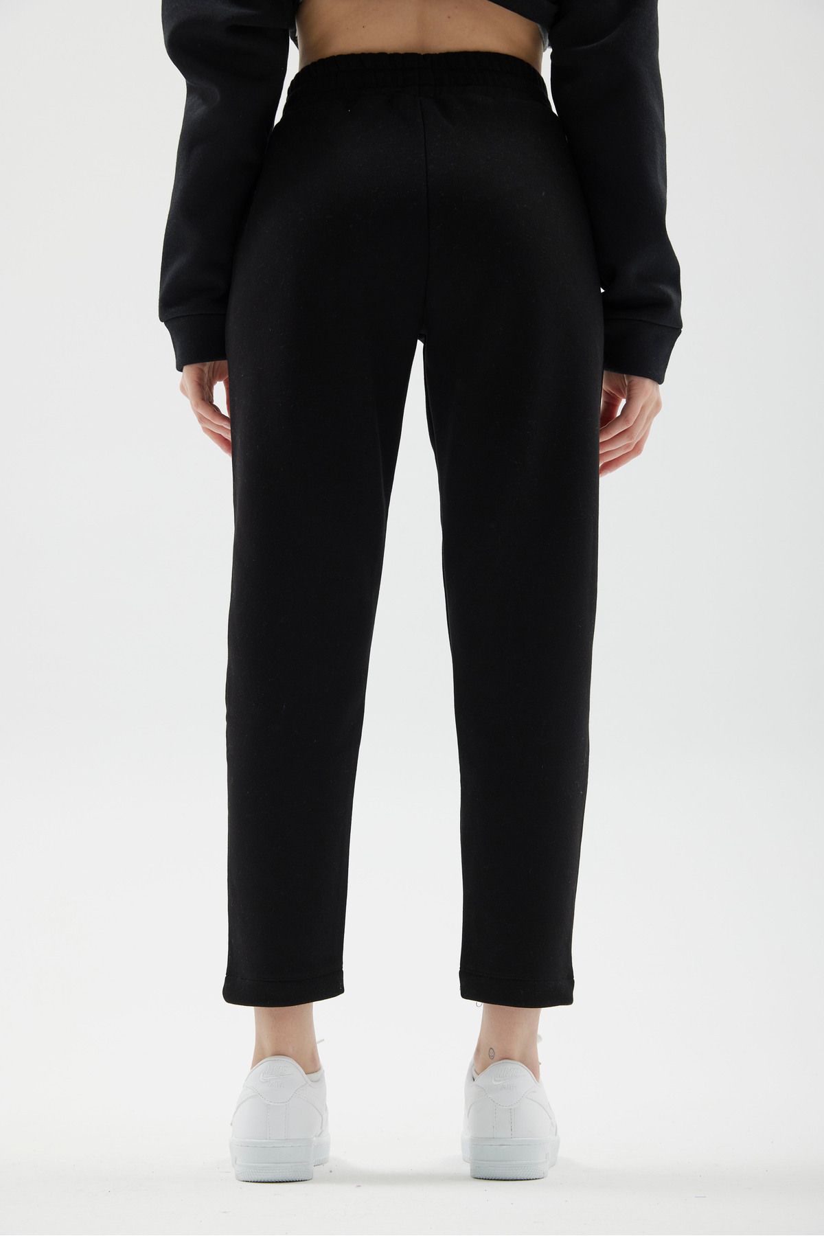 SWEATPANT ŞARDONLU KISA PAÇA JOGGER ÖRME CEPLİ PANTOLON